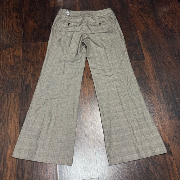 The Limited Brown Plaid Wide-Leg Mid Rise Trousers Y2K Vintage 8 NWT - Picture 11 of 16